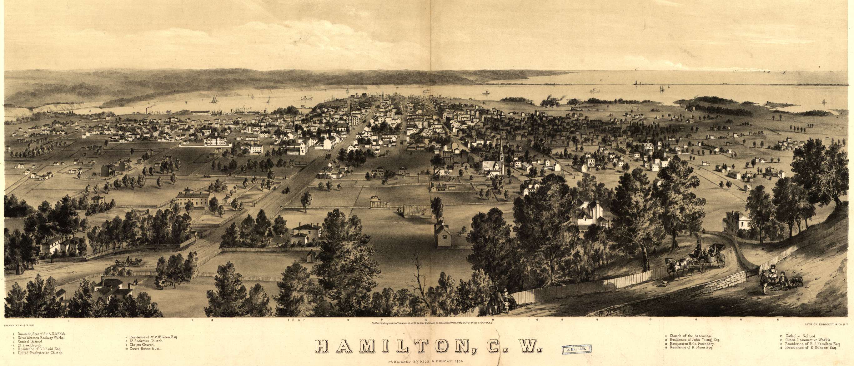 Hamilton, C.W. 1859 : Drawn by G.S. Rice | lith. of Endicott & Co. (New York, NY)